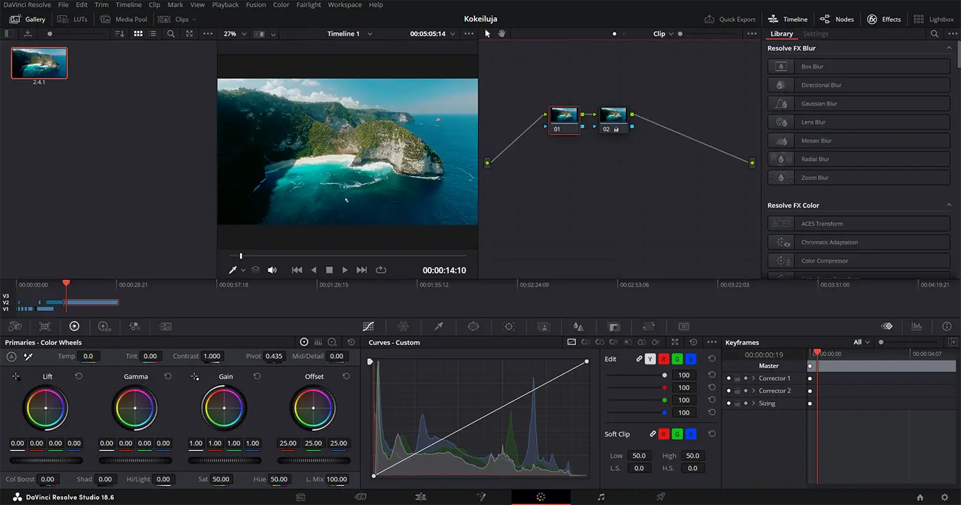 Blackmagic DaVinci Resolve -konsultointi ja yksityiskoulutus